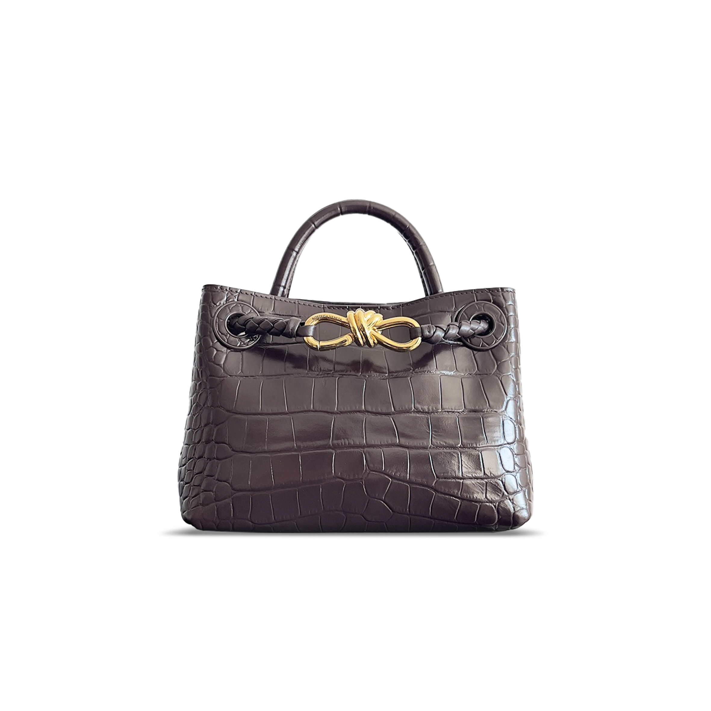 BOTTEGA VENETA CROCODILE SKIN ANDIAMO 777614 (22*15.5*9cm)